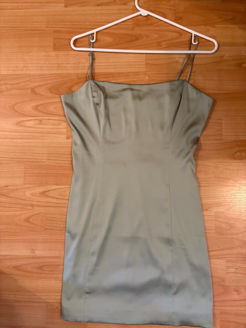 Sunday Best Satin Slip Dress in Sage